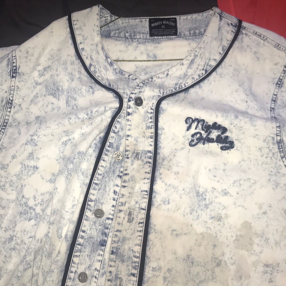 Mighty healthy button up jersey
